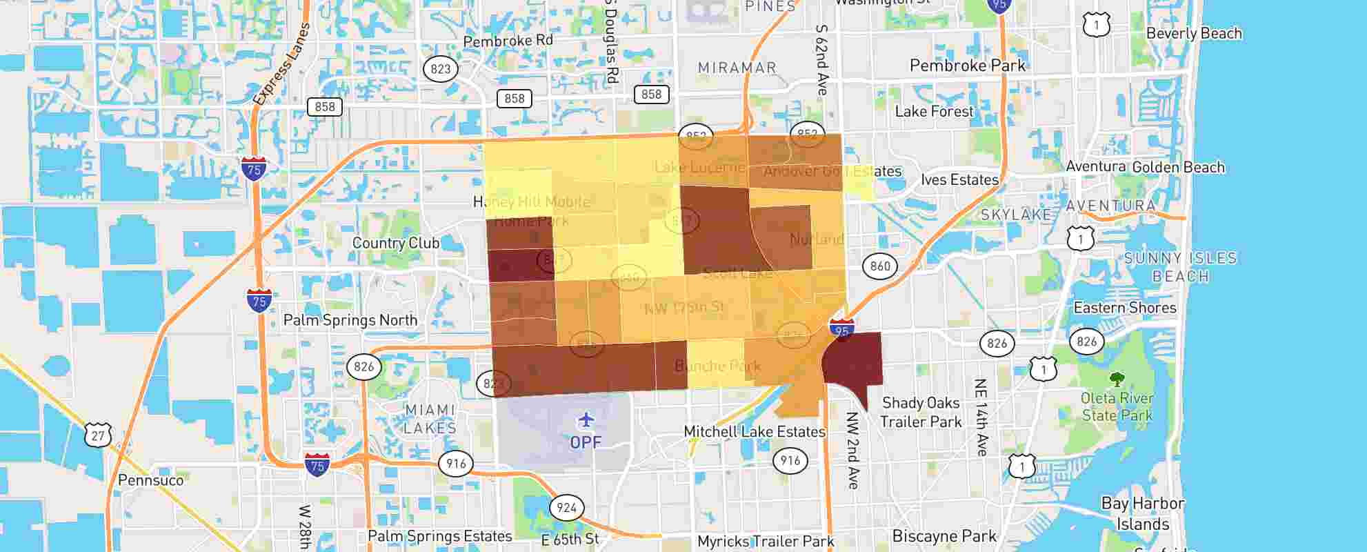 Miami Gardens, Fl Real Estate Market Data - Neighborhoodscout for Map Of Miami Gardens Florida