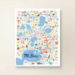Mount Dora Fl Map Art Wall Decor | City Map Mount Dora Florida For Map Of Mt Dora Florida