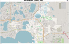 Mount Dora, Florida Map With Street Labels, Digital Print Poster pertaining to Map Of Mount Dora Florida