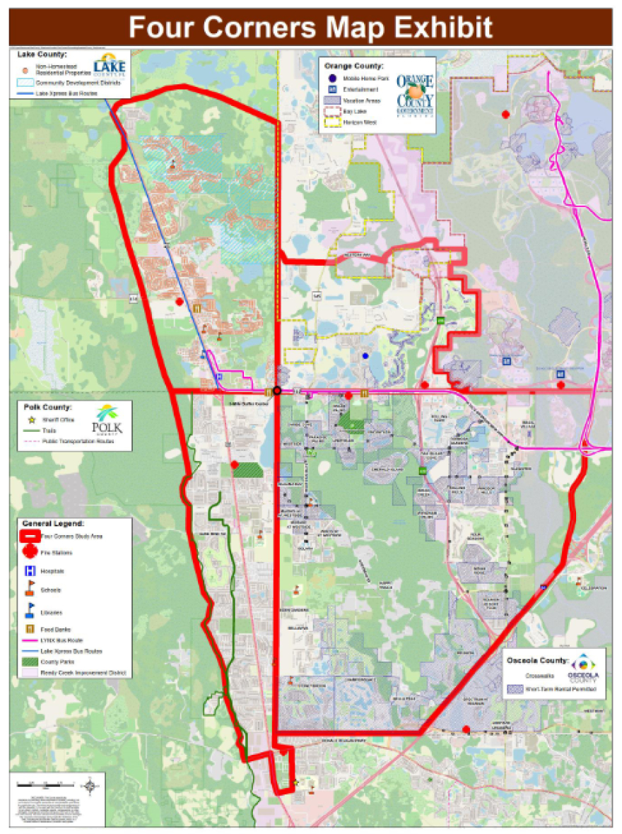Multi-County Agreement Aims For Better Collaboration In Four intended for Map of Four Corners Florida