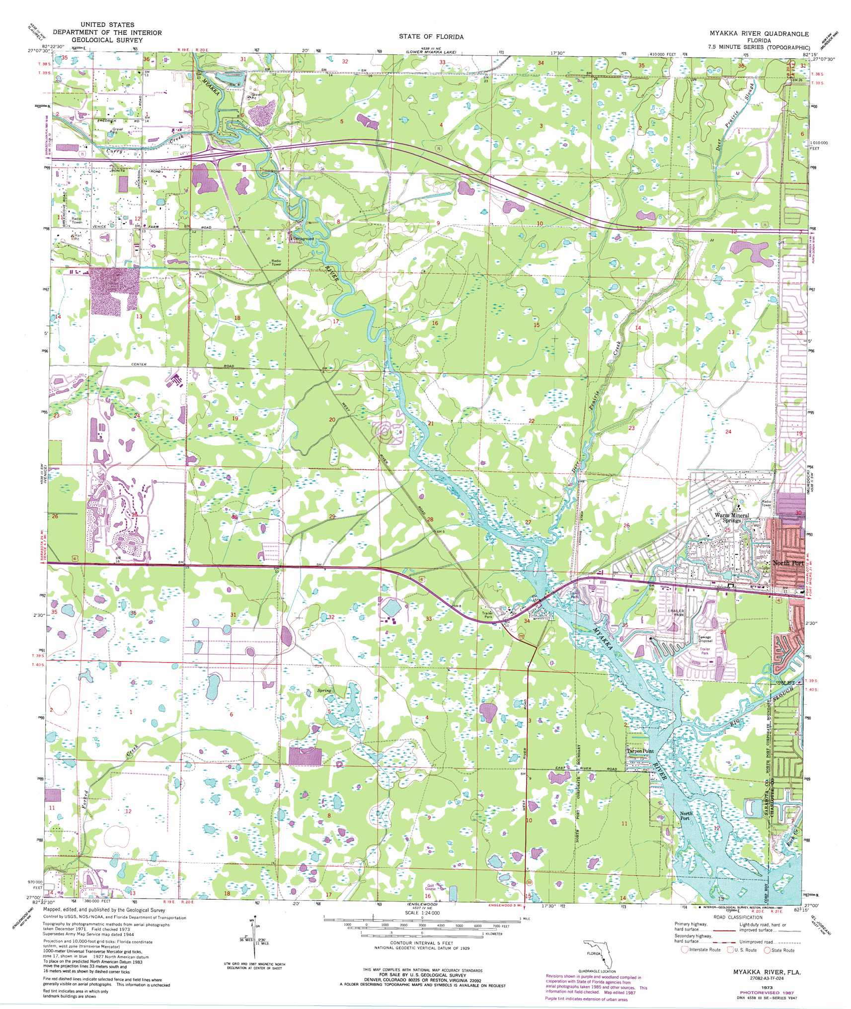 Myakka River Topographic Map 1:24,000 Scale, Florida throughout Map of Myakka City Florida