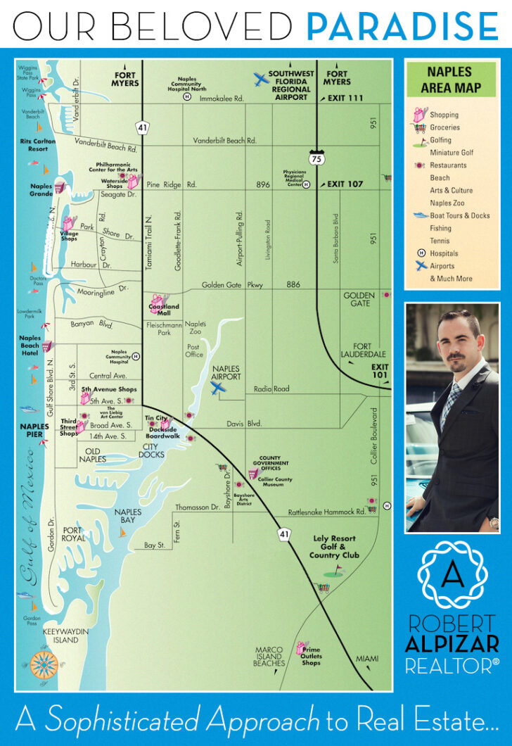 Map of Naples Florida USA