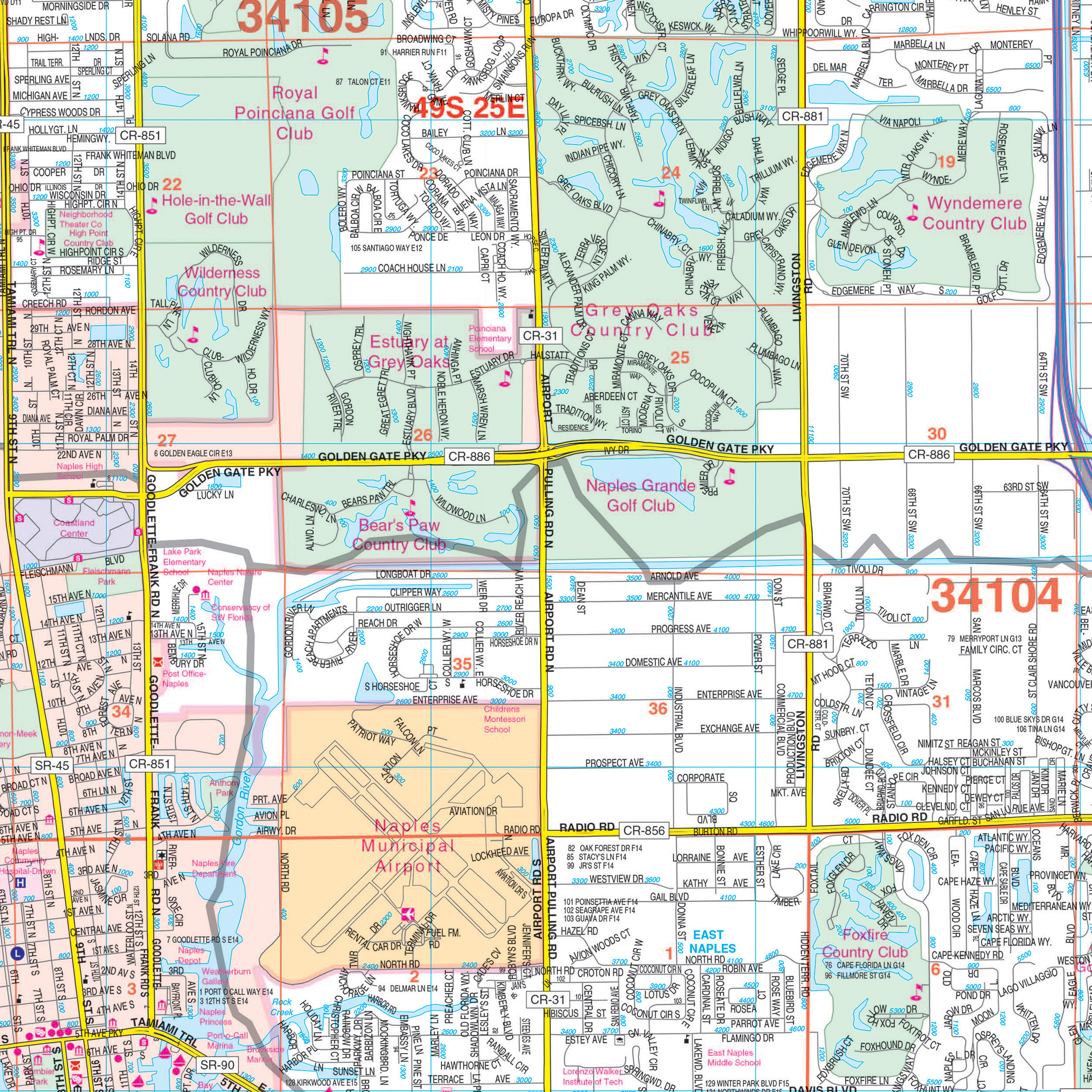 Naples &amp;amp; Collier County, Fl Wall Mapkappa - The Map Shop throughout Tourist Map of Naples Florida