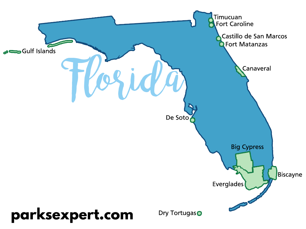 National Parks In Florida: Updated List For 2025 in Map Of Florida National Parks