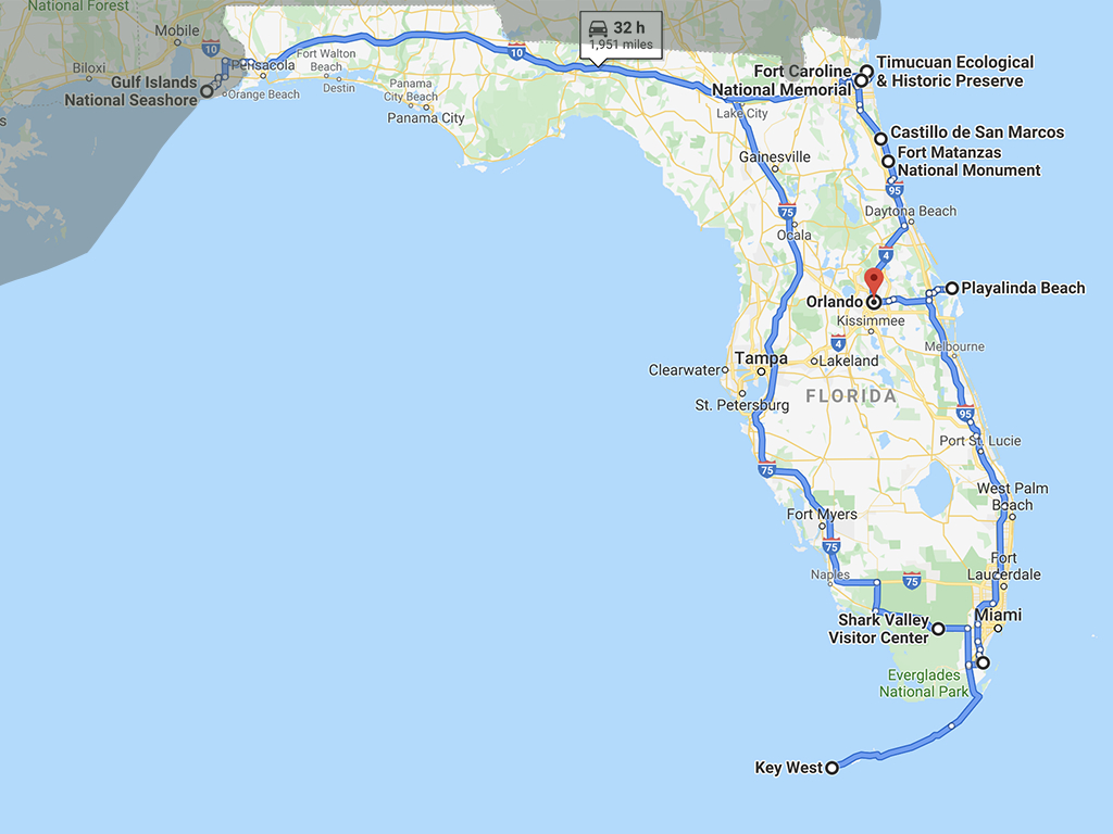 National Parks In Florida: Updated List For 2025 regarding Map Of Florida National Parks