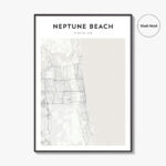 Neptune Beach Map Poster, Neptune Beach Map Print, Neptune Beach For Map Of Neptune Beach Florida