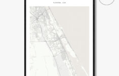 Neue Smyrna Beach Karte Poster, Neue Smyrna Beach Karte Druck with Map of Smyrna Beach Florida