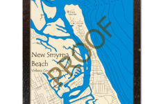 New Smyrna Beach, Fl Nautical Wood Maps with regard to Map Of New Smyrna Florida