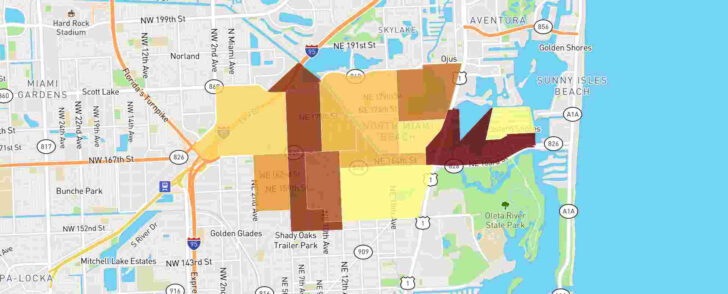 Map of North Miami Beach Florida