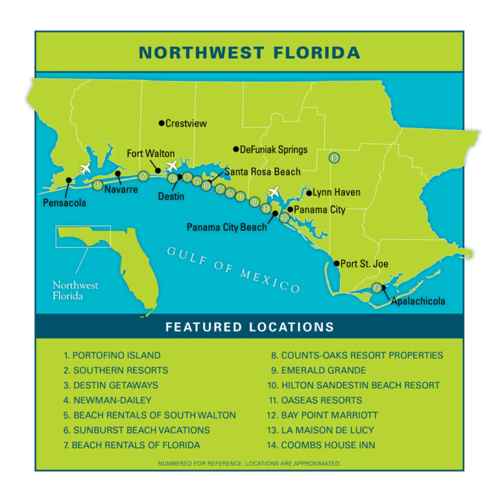 Map of North West Florida