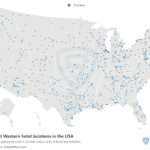 Number Of Best Western Locations In The Usa In 2025 | Scrapehero With Regard To Map Of Best Western Hotels In Florida