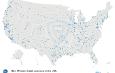 Number Of Best Western Locations In The Usa In 2025 | Scrapehero with regard to Map Of Best Western Hotels In Florida