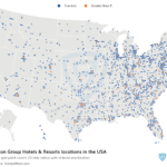 Number Of Hilton Group Hotels & Resorts Locations In The Usa In Inside Map Of Hilton Hotels In Florida