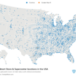 Number Of Walmart Store & Supercenter Locations In The Usa In 2025 Intended For Map Of Walmarts In Florida