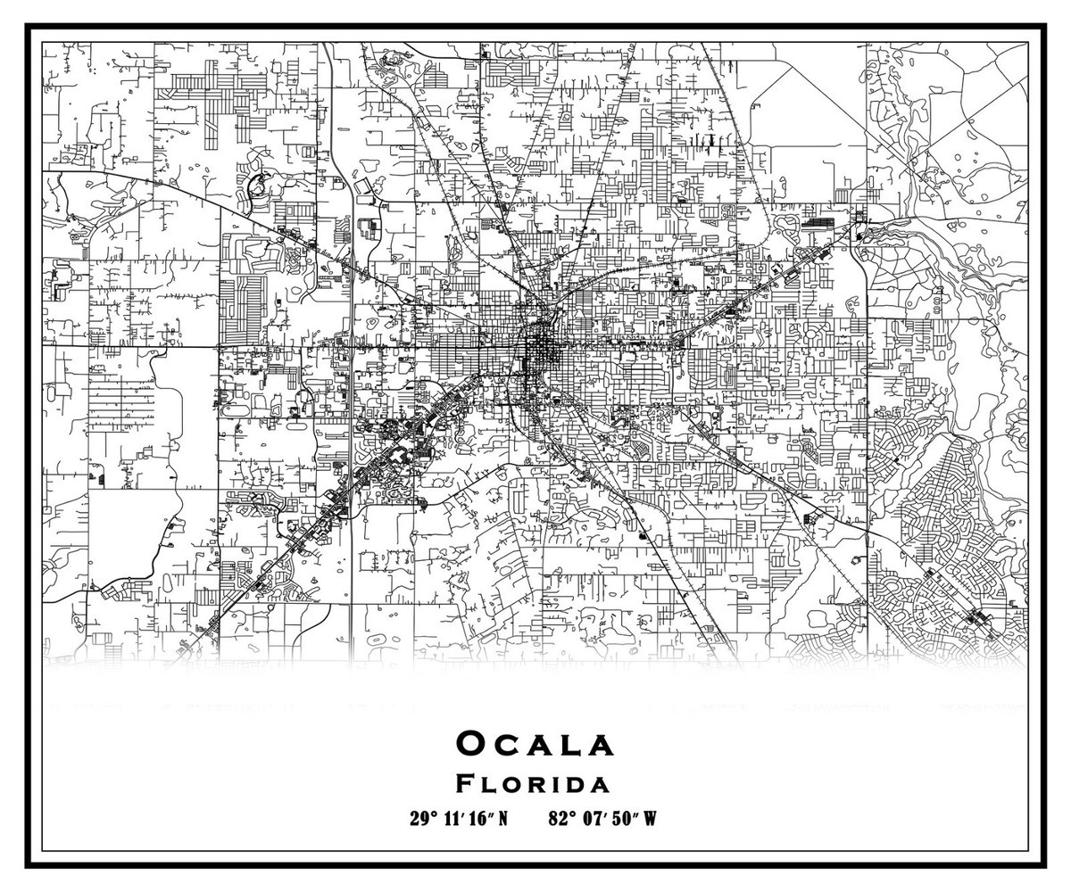 Ocala Florida Map inside Street Map Of Ocala Florida