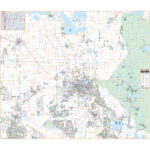 Ocala & Marion County, Fl Wall Mapkappa   The Map Shop Within Street Map Of Ocala Florida