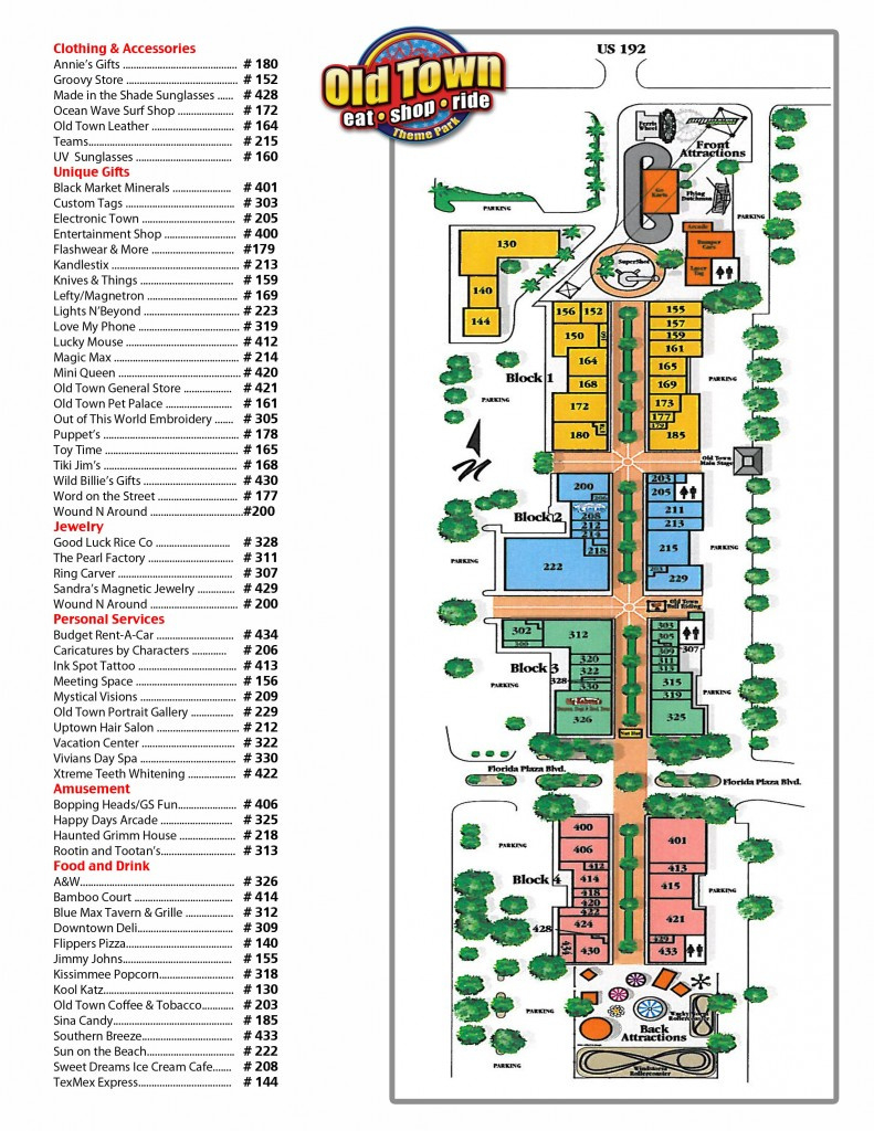 Old Town Kissimmee Multi Attractions &amp;amp; Dinner Packages intended for Map of Old Town Kissimmee Florida