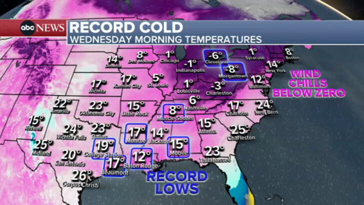 Map of Snow in Florida
