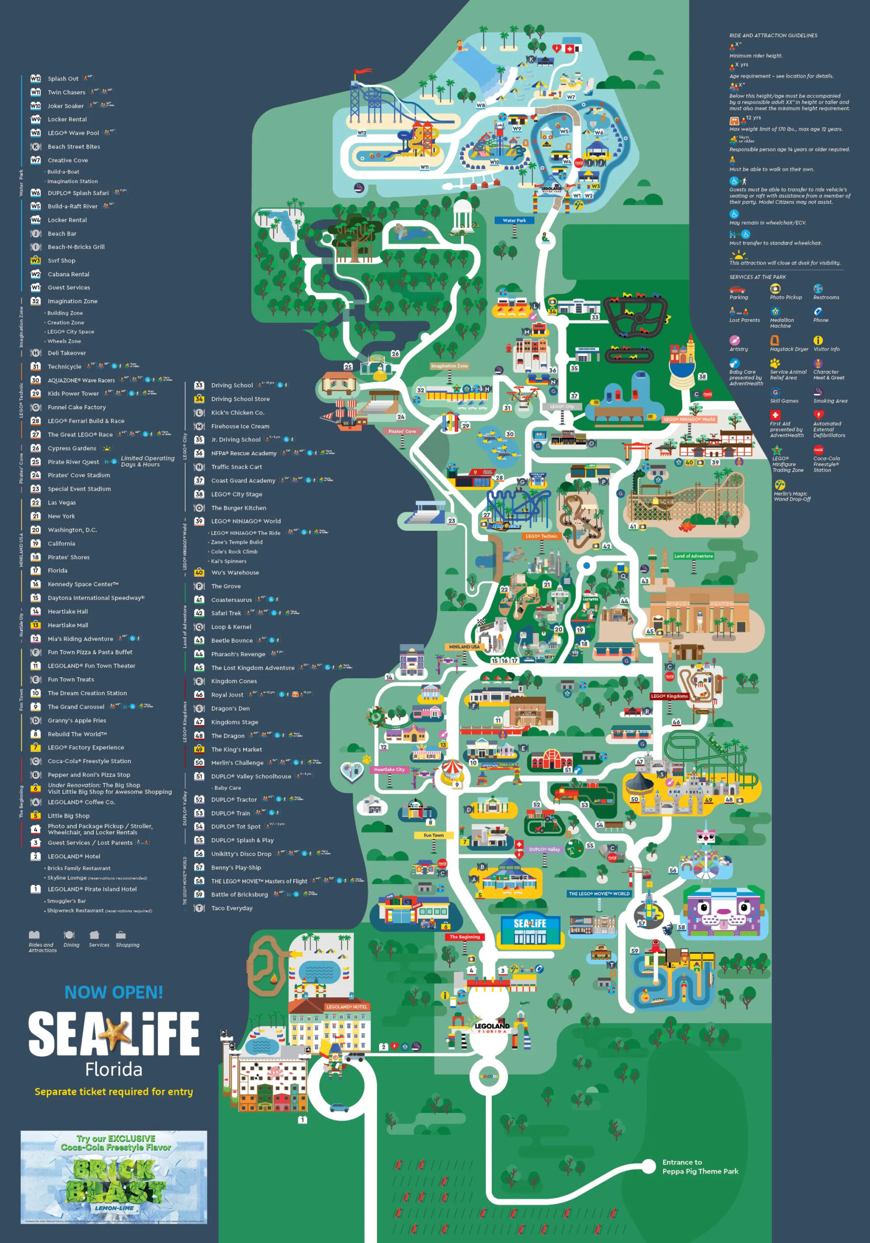 Online Theme Park Map | Legoland® Florida Resort within Map of Florida Amusement Parks