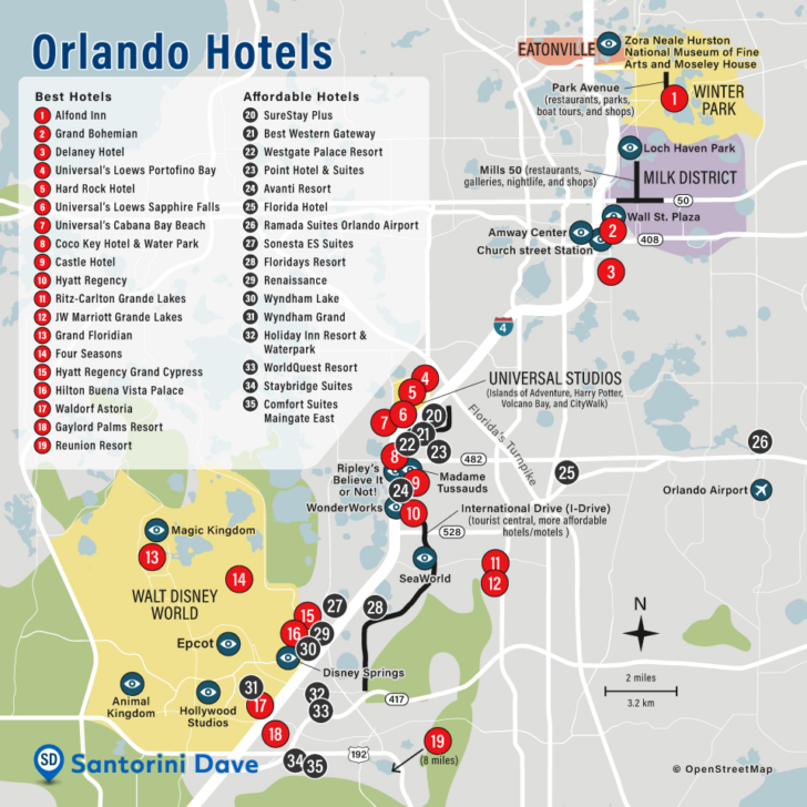 Map of Hilton Hotels in Florida