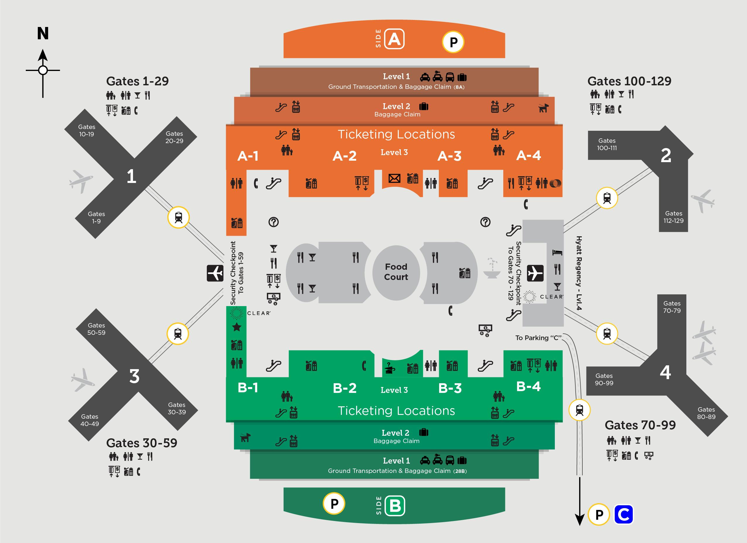 Orlando International Airport Map - Map Of Orlando International regarding Map of Orlando Florida Airport