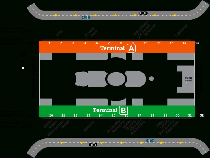 Map of Orlando Florida Airport