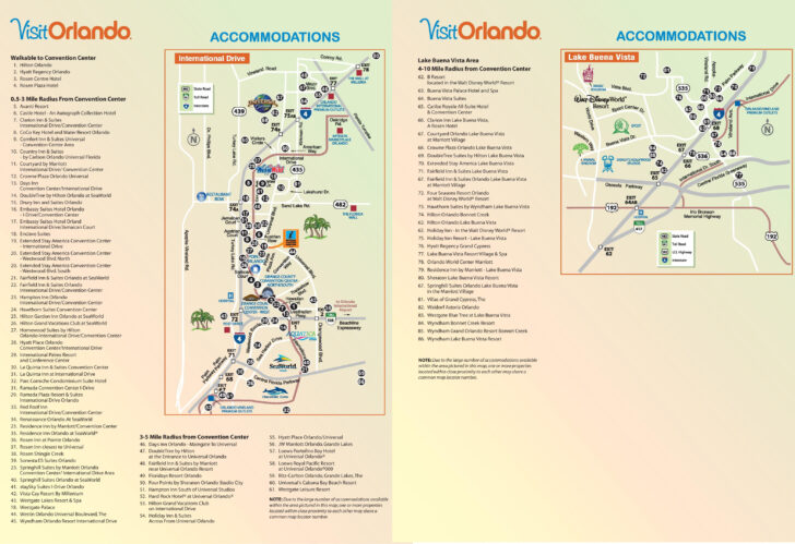 Map of Hotels in Orlando Florida