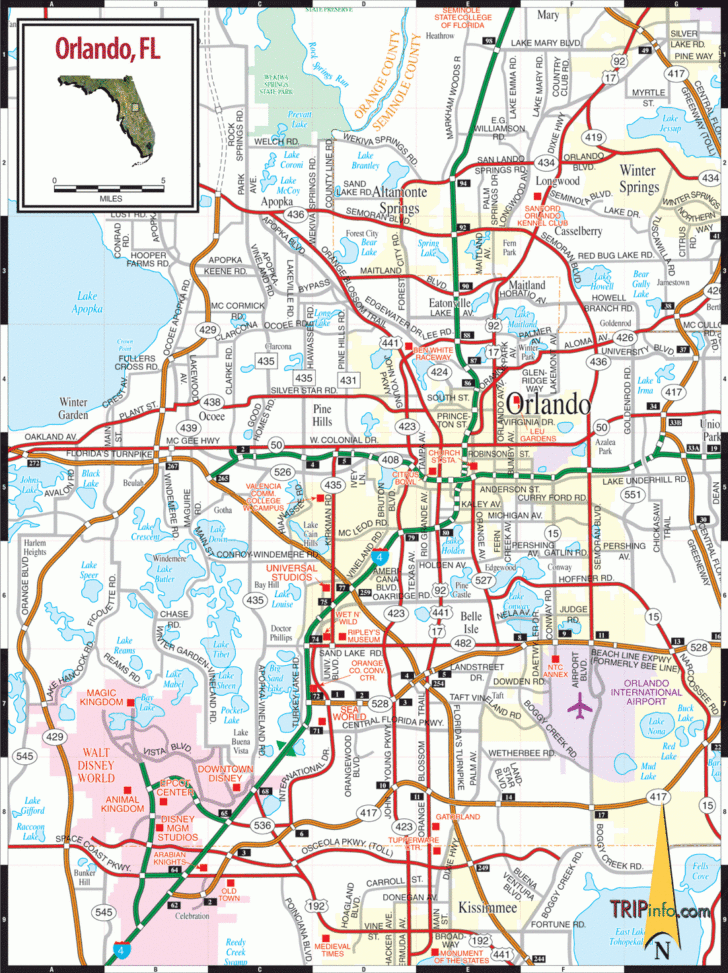 Map of Central Florida Highways
