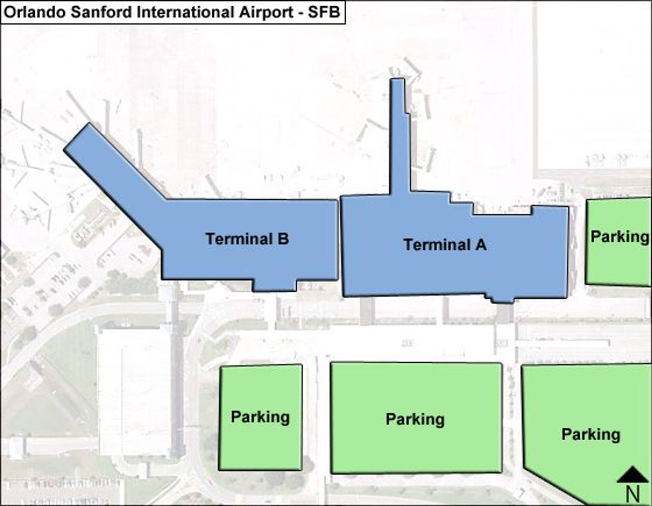 Orlando Sanford Airport Map: Guide To Sfb&amp;#039;S Terminals within Map of Sanford Airport Florida