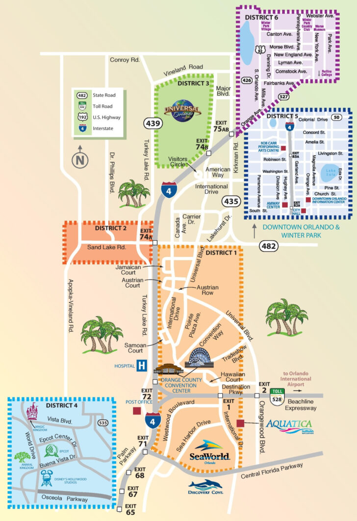 Tourist Map of Orlando Florida