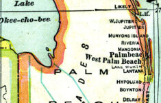 Palm Beach County, 1921 throughout Map of Florida Palm Beach County