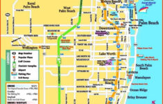 Palm Beach County Tourist Map in Map of Florida Showing Palm Beach