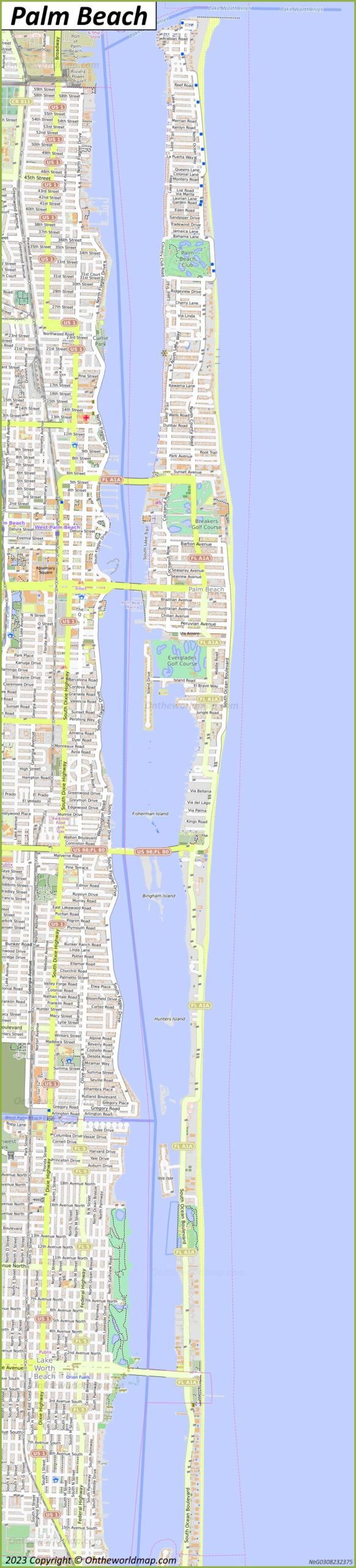 Palm Beach Map | Florida, U.s. | Discover Palm Beach With Detailed with regard to Map Of Royal Palm Beach Florida