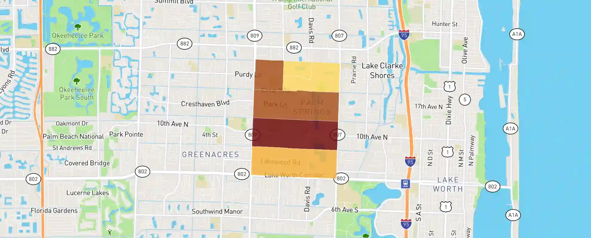 Palm Springs, Fl - 33461 - Real Estate Market Data - Neighborhoodscout with regard to Map Of Palm Springs Florida