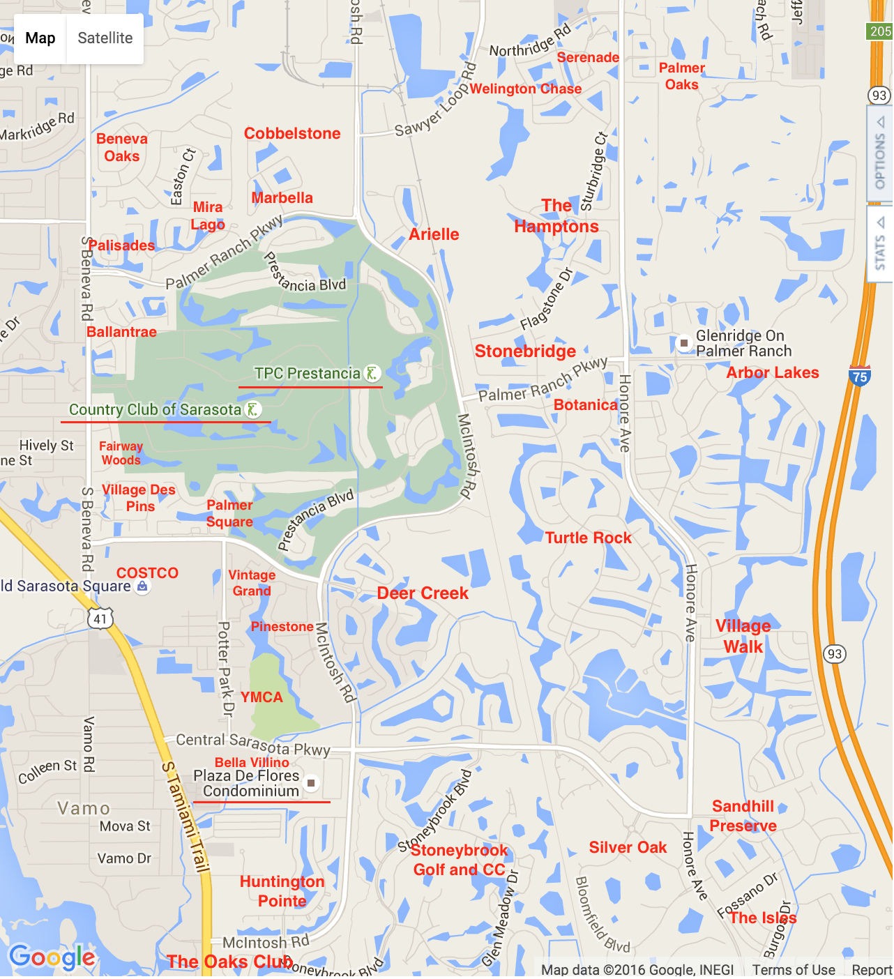 Palmer Ranch Map | Palmer Ranch Neighborhoods in Map of Sarasota Florida Neighborhoods