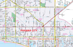 Panama City &amp; Bay County, Fl Wall Mapkappa - The Map Shop pertaining to Panama City on Map of Florida