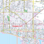 Panama City & Bay County, Fl Wall Mapkappa   The Map Shop With Regard To Map Of Florida Showing Panama City