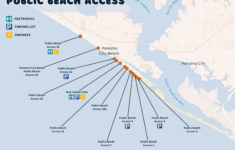 Panama City Beach Access Points Map And Where To Find Them regarding Map of Florida Panama Beach