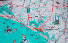 Panama City St Joe Florida Panhandle Beach Retro Map Print Funky Vintage  Turquoise Photo Seagrove Beach - Etsy.de pertaining to Map Of Florida Showing Panama City