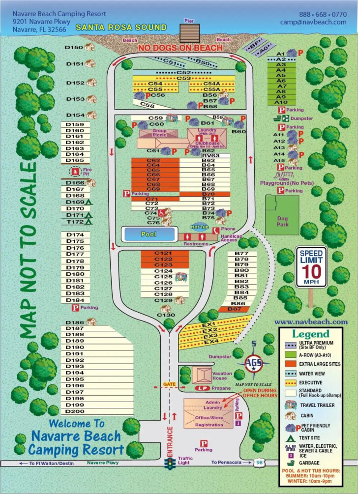 Map of Florida Navarre Beach