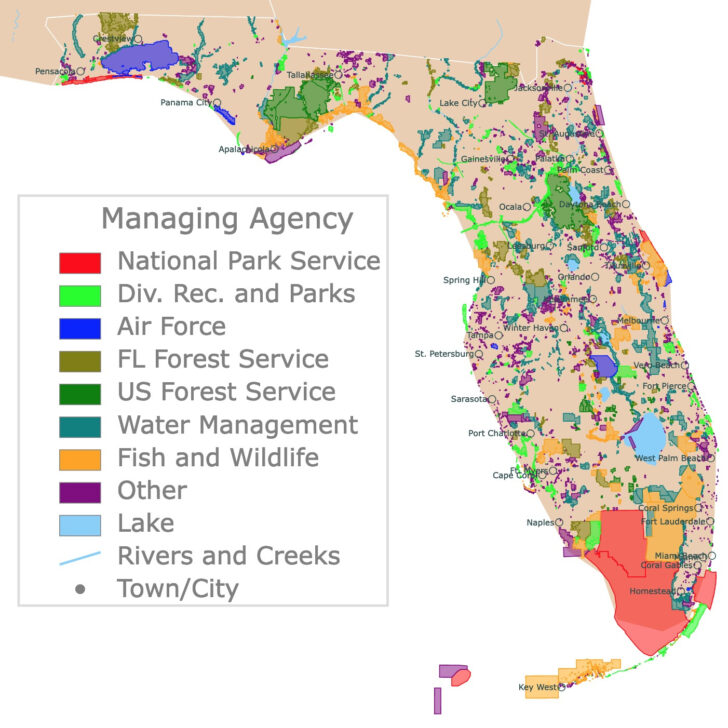 Map of Alligators in Florida