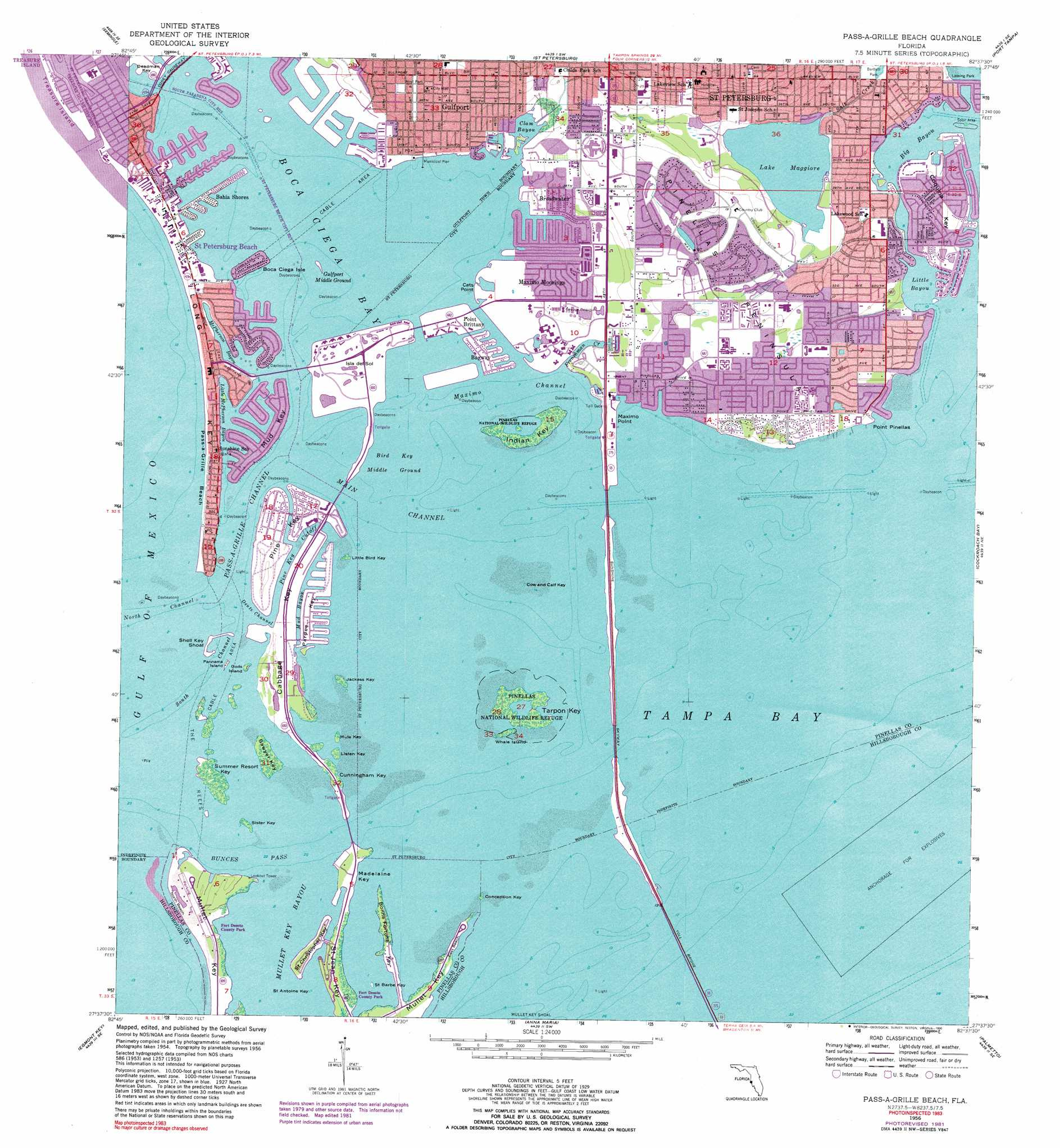 Pass-A-Grille Beach Topographic Map 1:24,000 Scale, Florida intended for Map Of Pass A Grille Florida