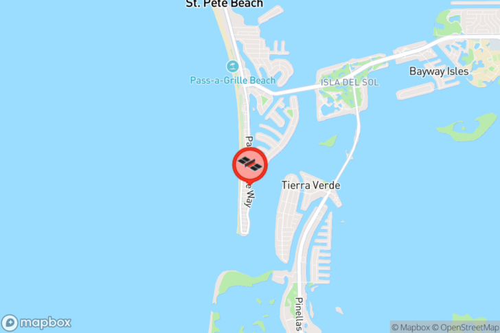 Map of Pass a Grille Florida