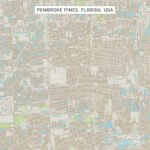 Pembroke Pines Florida Us City Street Mapfrank Ramspott Intended For Map Of Pembroke Pines Florida