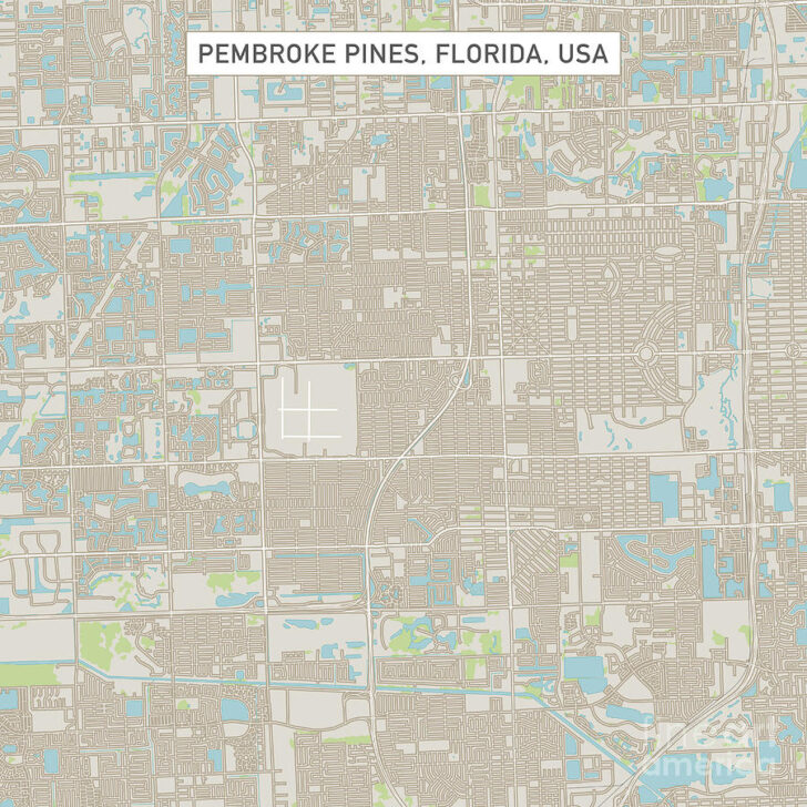 Map of Pembroke Pines Florida