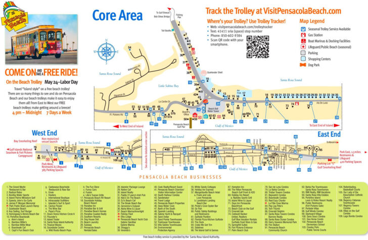 Map of Pensacola Beach Florida