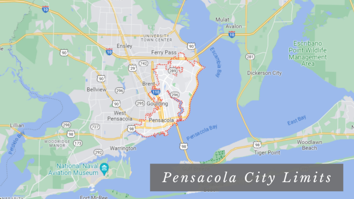 Map of Pensacola Florida Area
