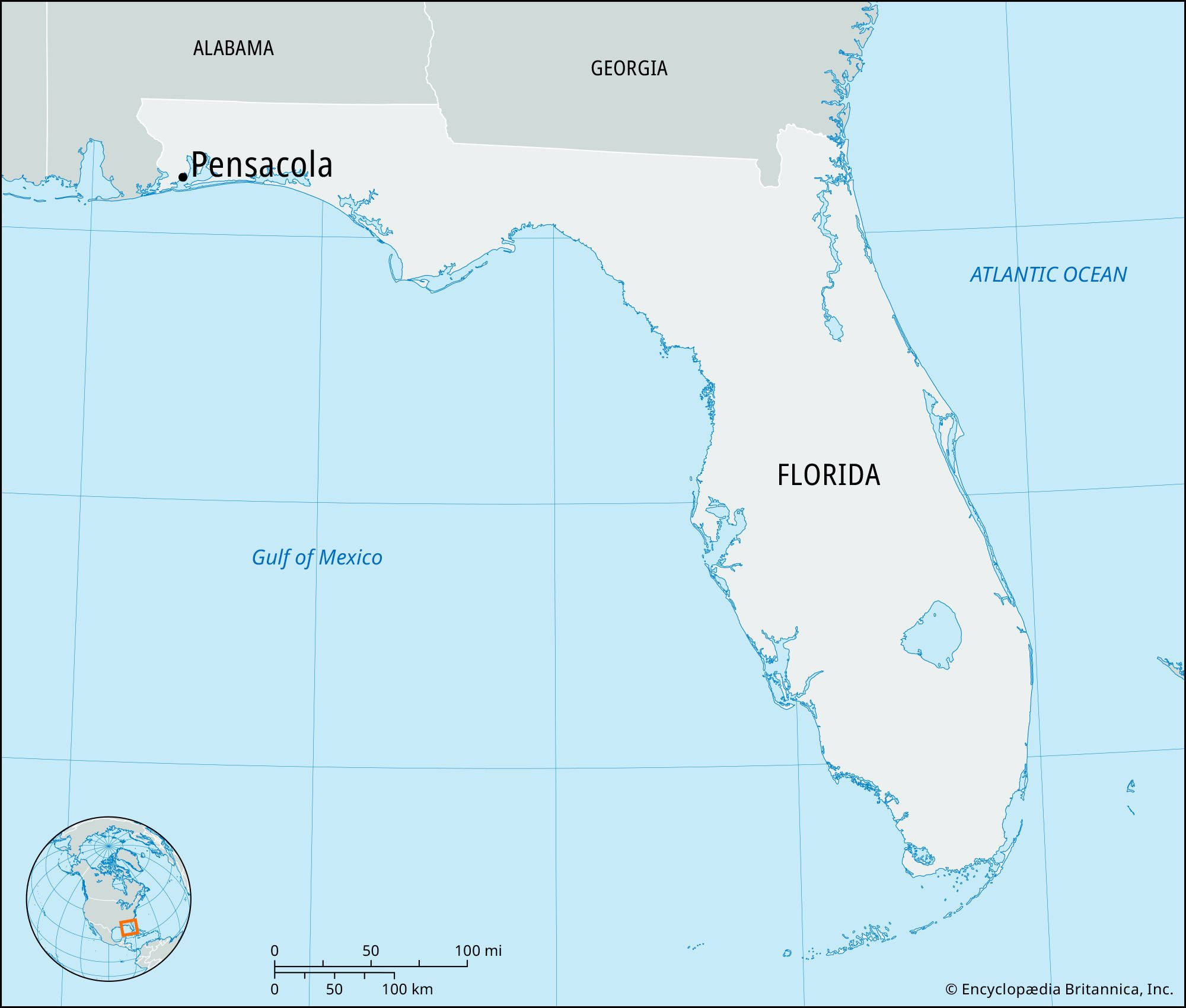 Pensacola | Florida, Map, &amp;amp; Facts | Britannica pertaining to Where is Pensacola on the Map of Florida