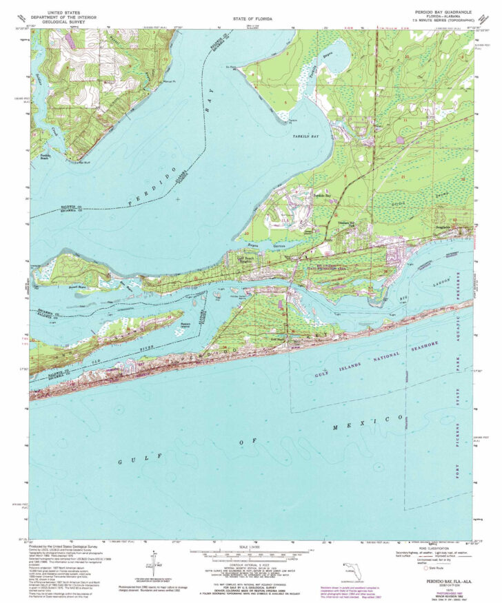 Map of Perdido Key Florida
