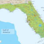 Physical Map Of Florida   Ezilon Maps Within Land Of Lakes Florida Map